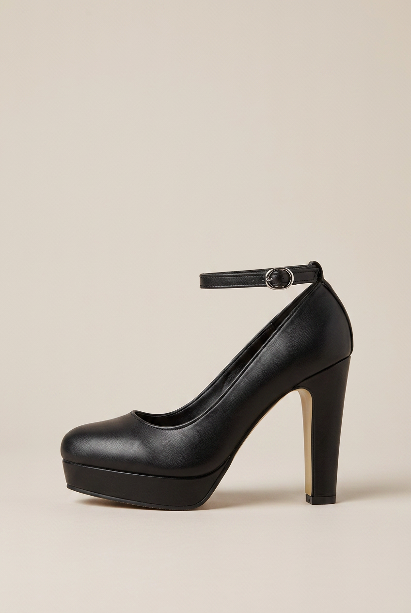 Constance | Women's Block Heel Court Shoes Round Toe Mid Heel Pumps