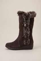 Constance | Women's Fur-Lined Mid-Calf Snow Boots Slip-On Winter Boots