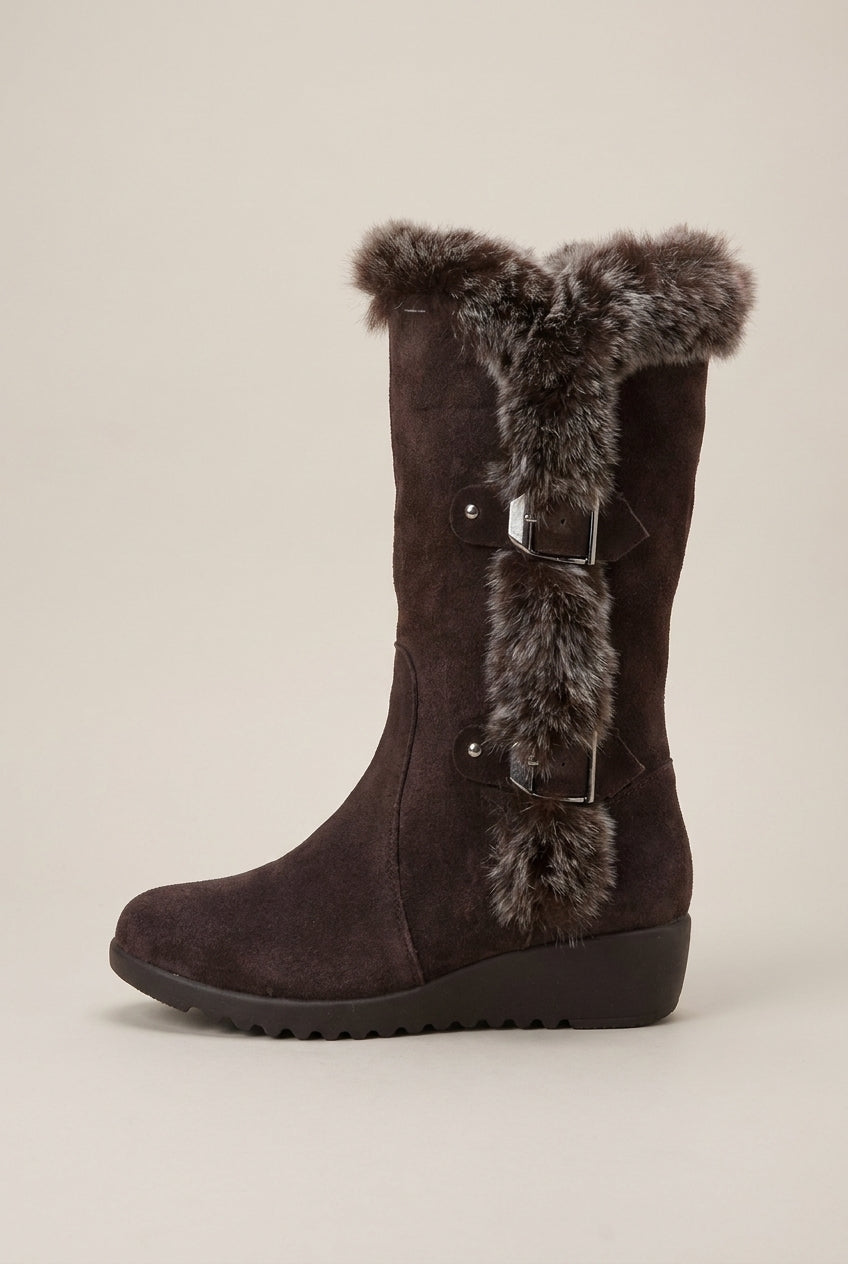 Constance | Women's Fur-Lined Mid-Calf Snow Boots Slip-On Winter Boots