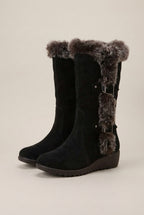 Constance | Women's Fur-Lined Mid-Calf Snow Boots Slip-On Winter Boots
