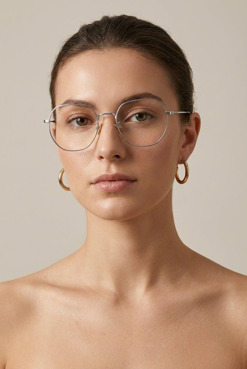 Lumen | Clear Shield Anti Blue Light Glasses Black Metal Frame Computer Eyewear