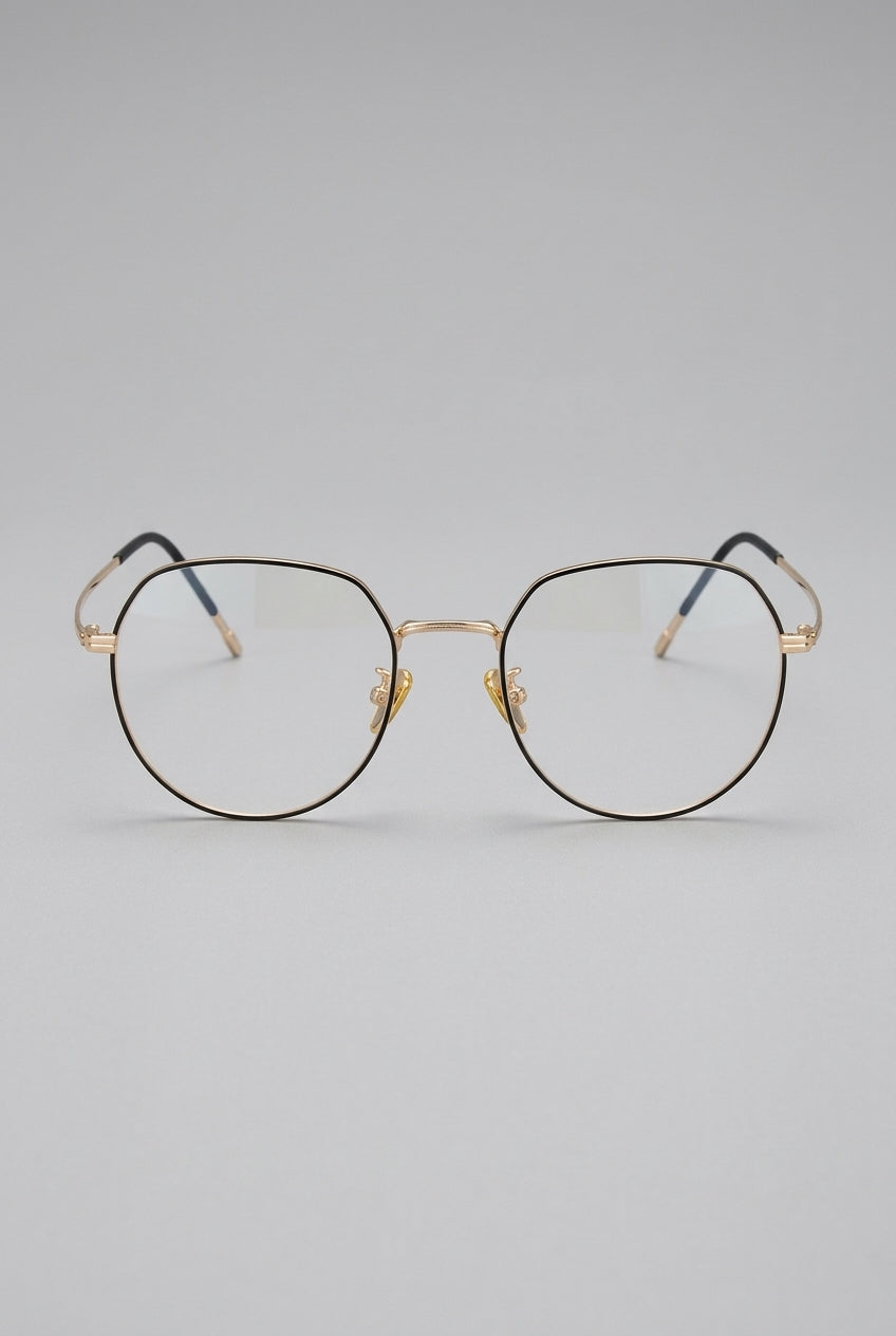 Lumen | Clear Shield Anti Blue Light Glasses Black Metal Frame Computer Eyewear