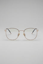 Vantage | Minimalist Rounded Rectangle Anti Blue Light Glasses Black Metal Frame Clear Lens