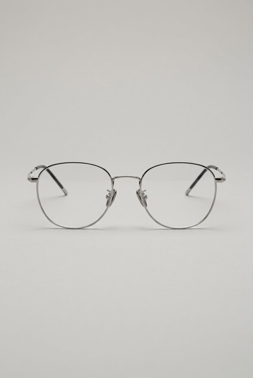 Vantage | Minimalist Rounded Rectangle Anti Blue Light Glasses Black Metal Frame Clear Lens