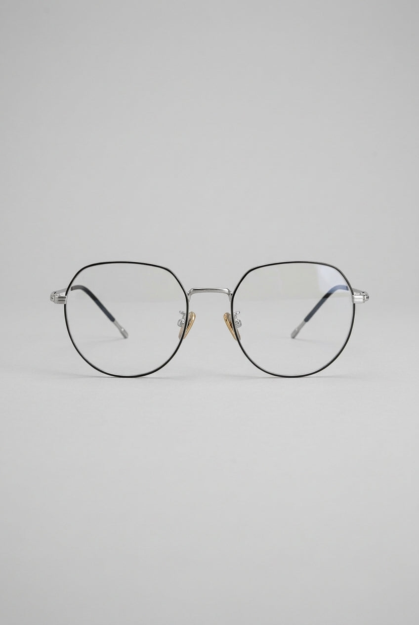 Lumen | Clear Shield Anti Blue Light Glasses Black Metal Frame Computer Eyewear