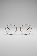 Vantage | Minimalist Rounded Rectangle Anti Blue Light Glasses Black Metal Frame Clear Lens
