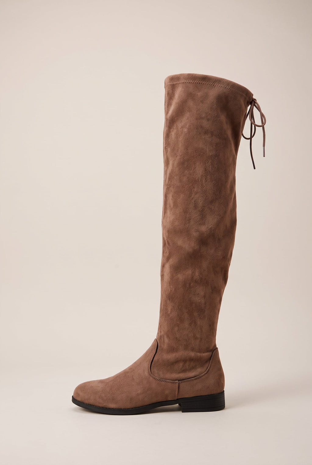 Constance | Women's Suede Over-the-Knee Combat Boots Wide Calf Boots