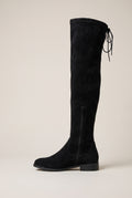 Constance | Women's Suede Over-the-Knee Combat Boots Wide Calf Boots
