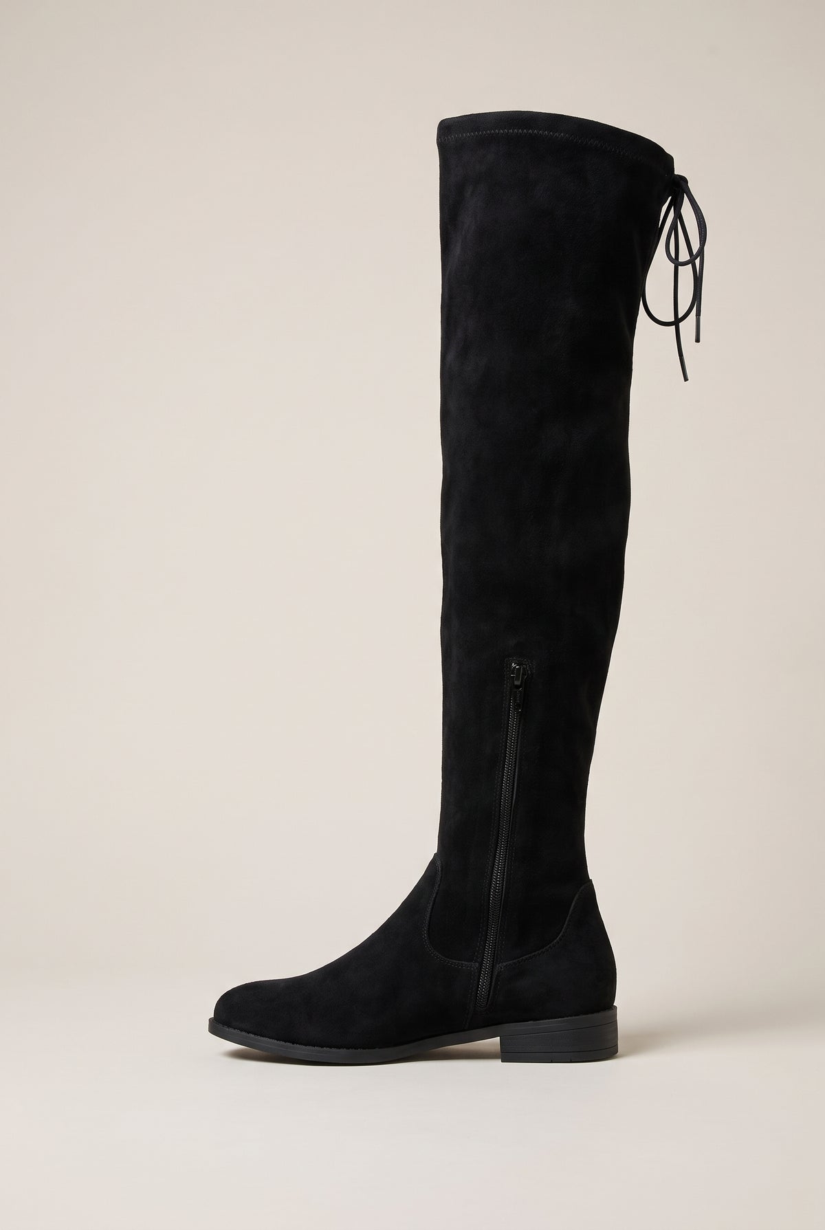 Constance | Women's Suede Over-the-Knee Combat Boots Wide Calf Boots