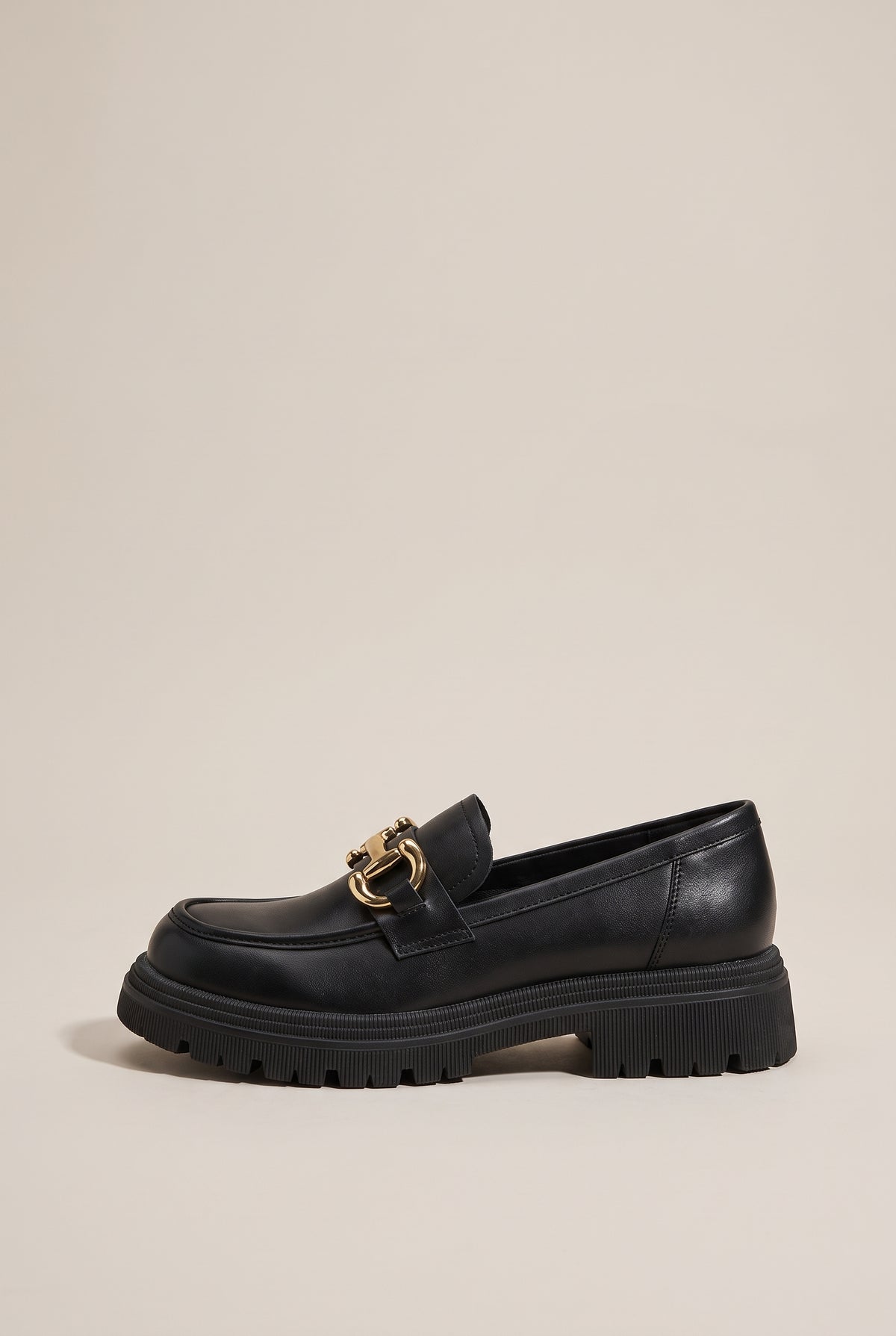 Margaux | Women's Leather Platform Loafers Square-Toe Slip-On Shoes