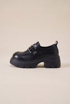 Aveline | Women's Patent Leather Platform Mary Jane Chunky Sole Shoes