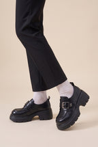 Aveline | Women's Patent Leather Platform Mary Jane Chunky Sole Shoes