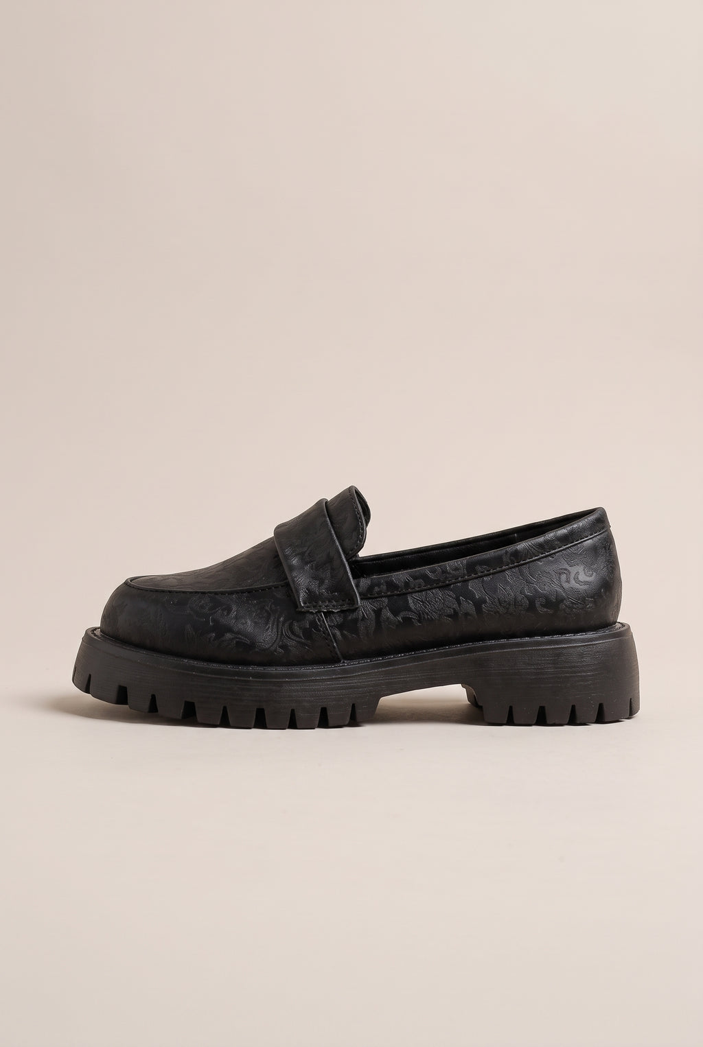 Aveline | Women's Chunky Heeled Platform Loafers Slip-On Shoes