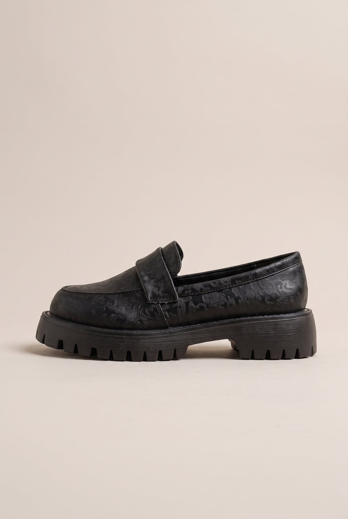 Aveline | Women's Chunky Heeled Platform Loafers Slip-On Shoes