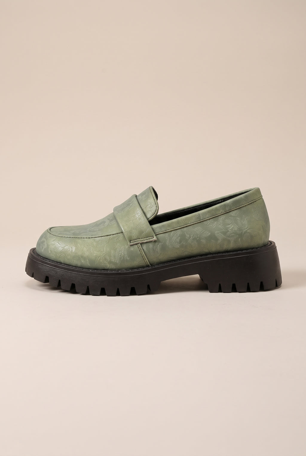 Aveline | Women's Chunky Heeled Platform Loafers Slip-On Shoes