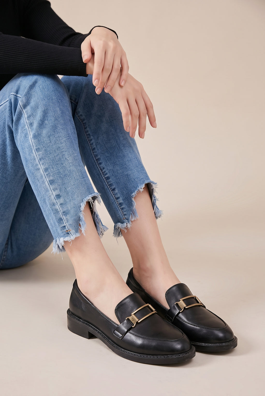 Aveline | Women's Leather Slip-On Loafers Flat Shoes
