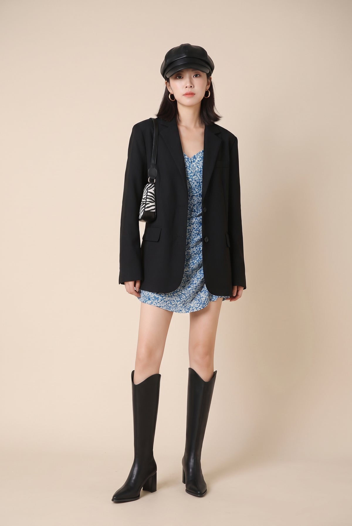 Ondine | Women's Faux Leather Pointed-Toe Knee-High Boots