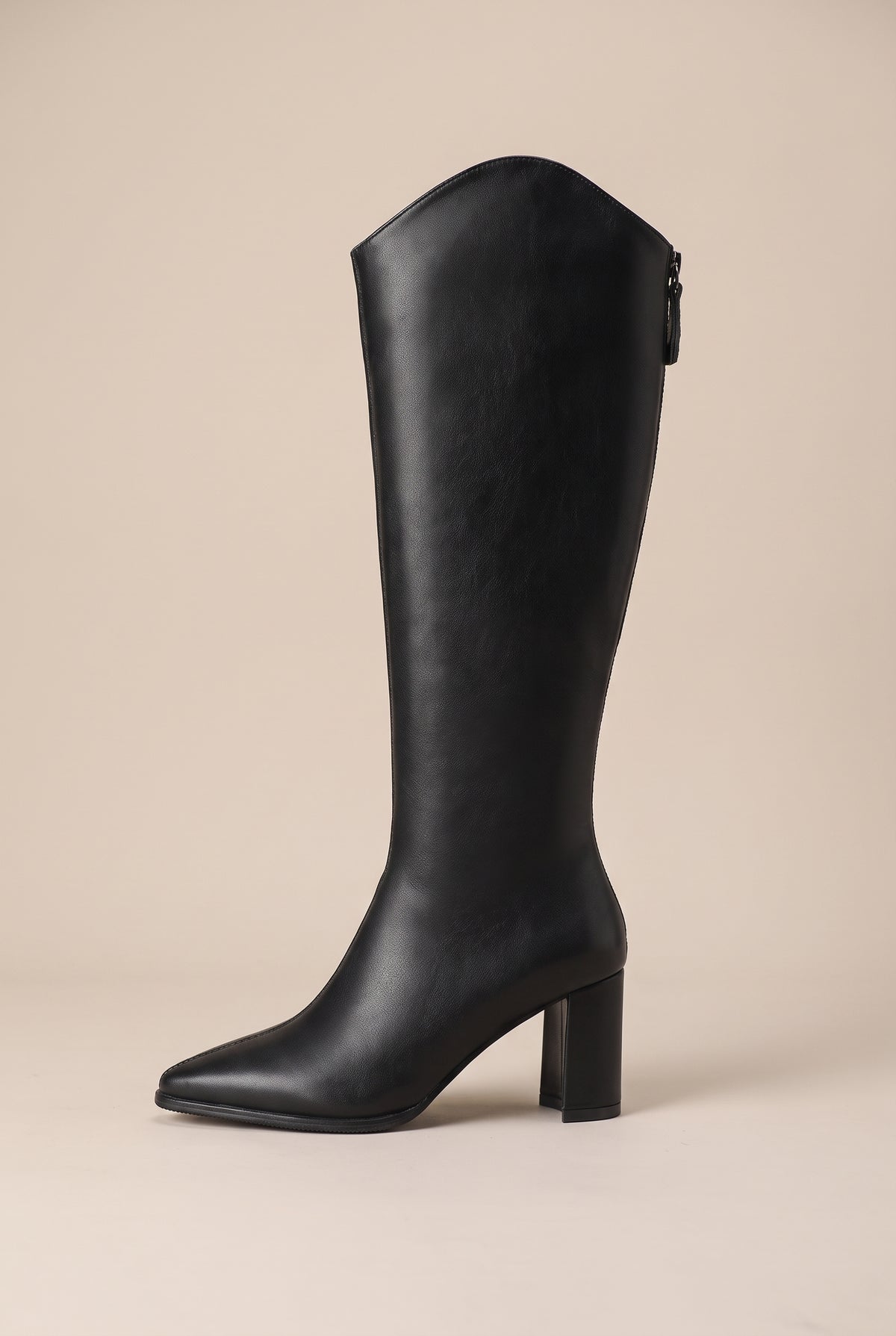 Ondine | Women's Faux Leather Pointed-Toe Knee-High Boots
