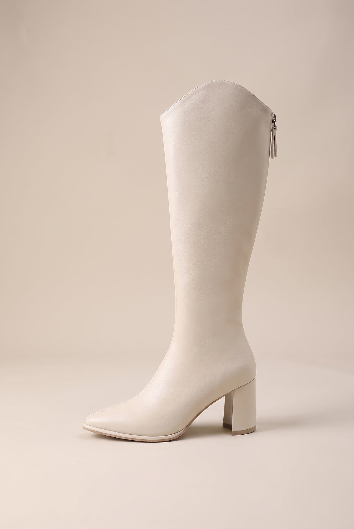 Ondine | Women's Faux Leather Pointed-Toe Knee-High Boots