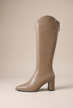 Ondine | Women's Faux Leather Pointed-Toe Knee-High Boots