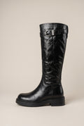Constance | Women's Knee-High Retro Boots Round-Toe Side-Zip
