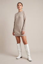 Constance | Women's Knee-High Flat Winter Boots Plush-Lined Round-Toe