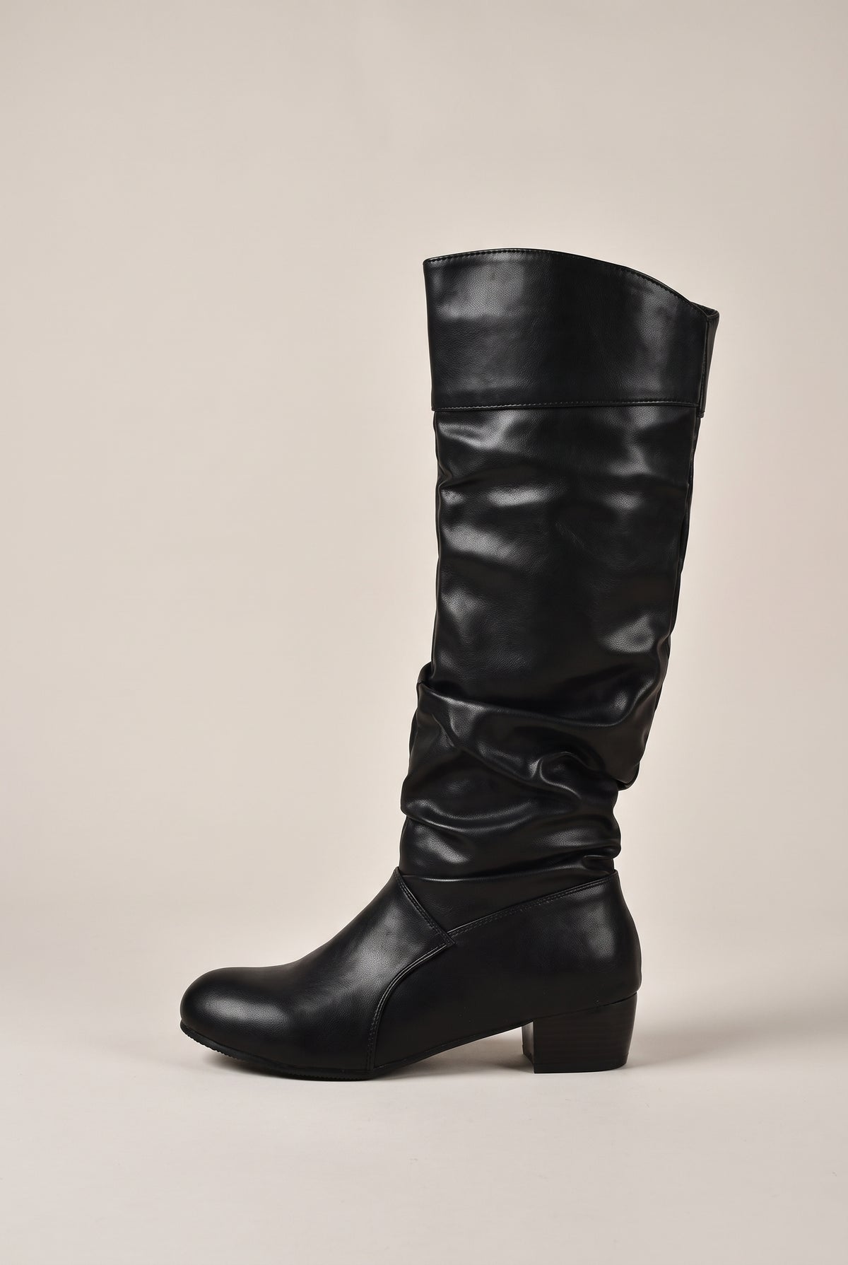 Constance | Women's Knee-High Flat Winter Boots Plush-Lined Round-Toe