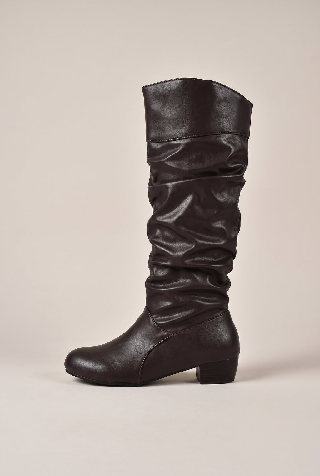 Constance | Women's Knee-High Flat Winter Boots Plush-Lined Round-Toe