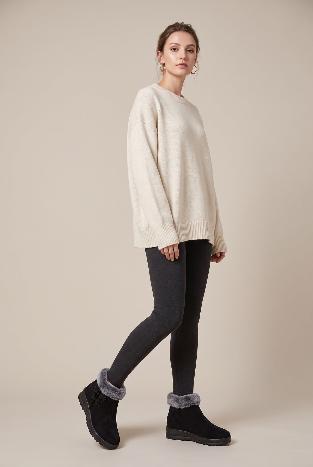Constance | Women's Flat Snow Boots Warm Winter Plush-Lined Soft