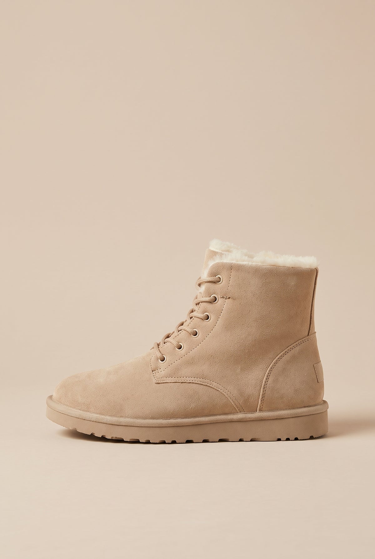 Ondine | Women's Heeled Winter Ankle Boots Warm Lined Suede Round-Toe