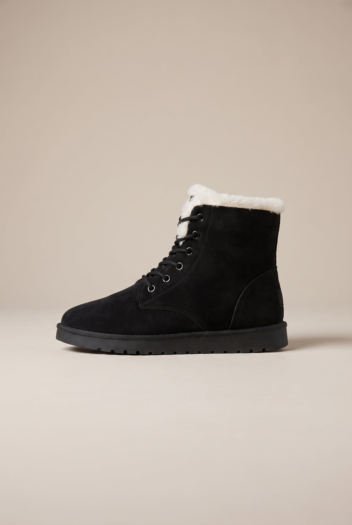Ondine | Women's Heeled Winter Ankle Boots Warm Lined Suede Round-Toe