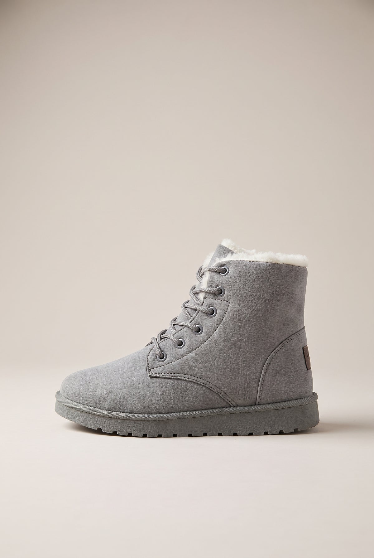 Ondine | Women's Heeled Winter Ankle Boots Warm Lined Suede Round-Toe