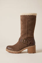 Margaux | Women's Western Chunky Heel Boots Warm Lined Round-Toe