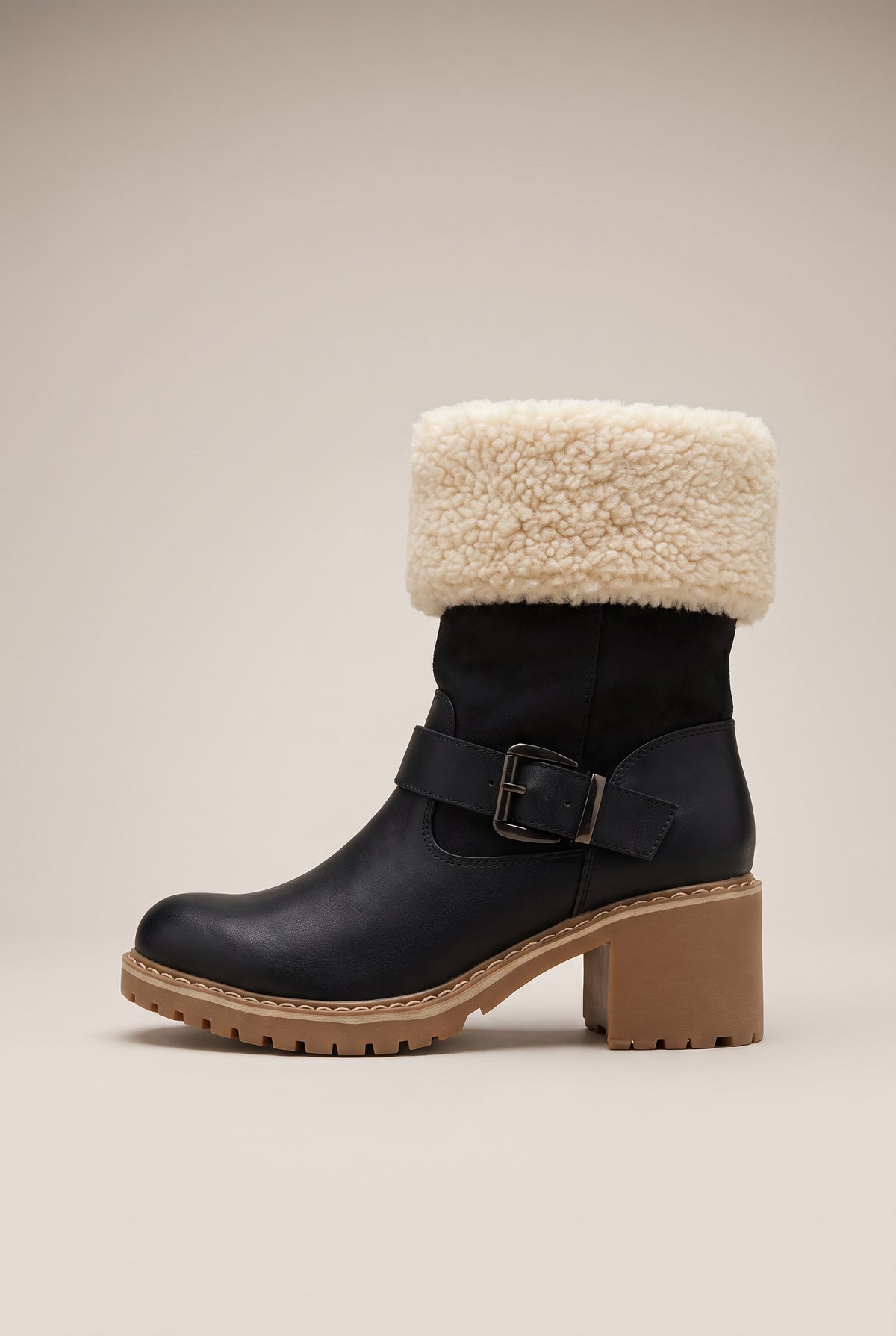 Margaux | Women's Western Chunky Heel Boots Warm Lined Round-Toe