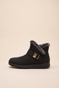 Nacre | Women's Warm Snow Boots Plush-Lined Flat Buckle Detail