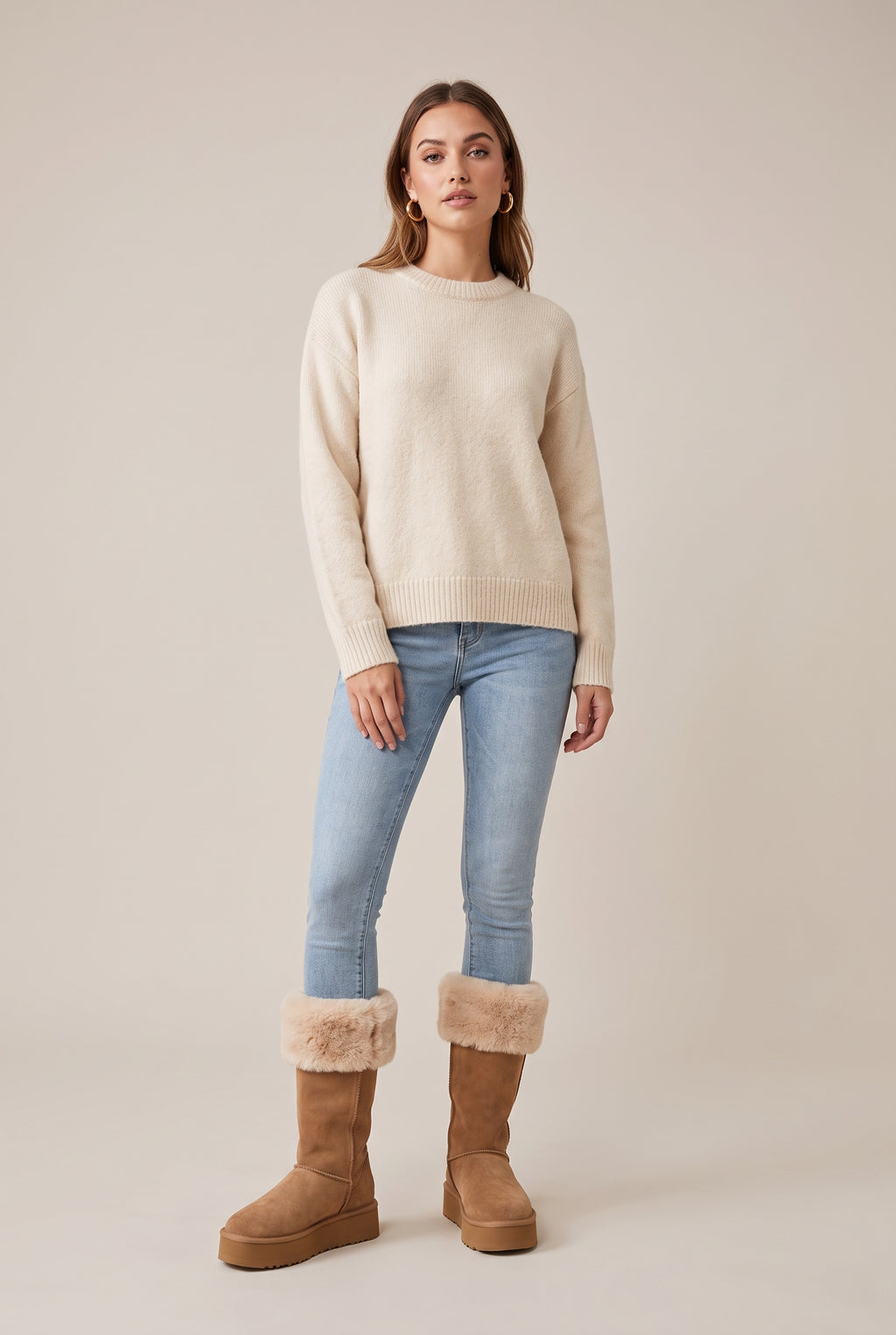 Séraphine | Women's Fleece-Lined Platform Knee-High Boots
