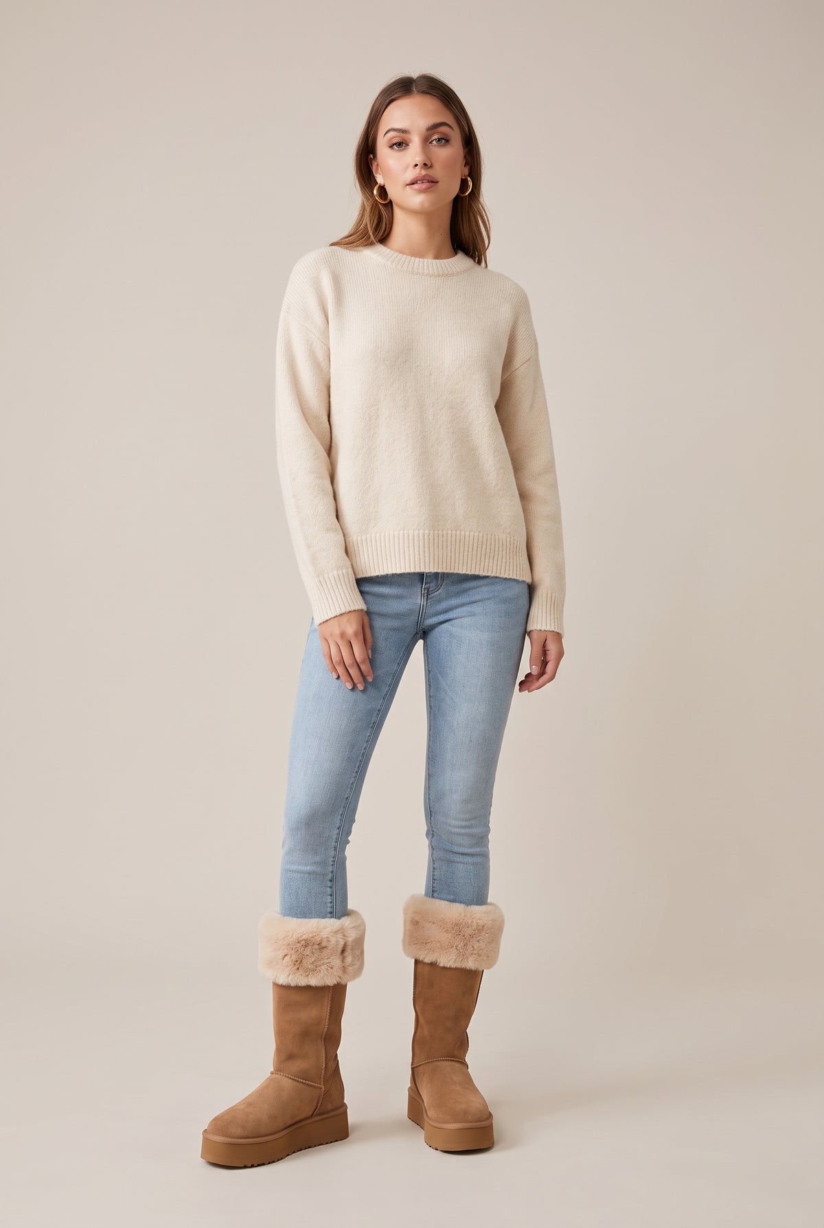Séraphine | Women's Fleece-Lined Platform Knee-High Boots