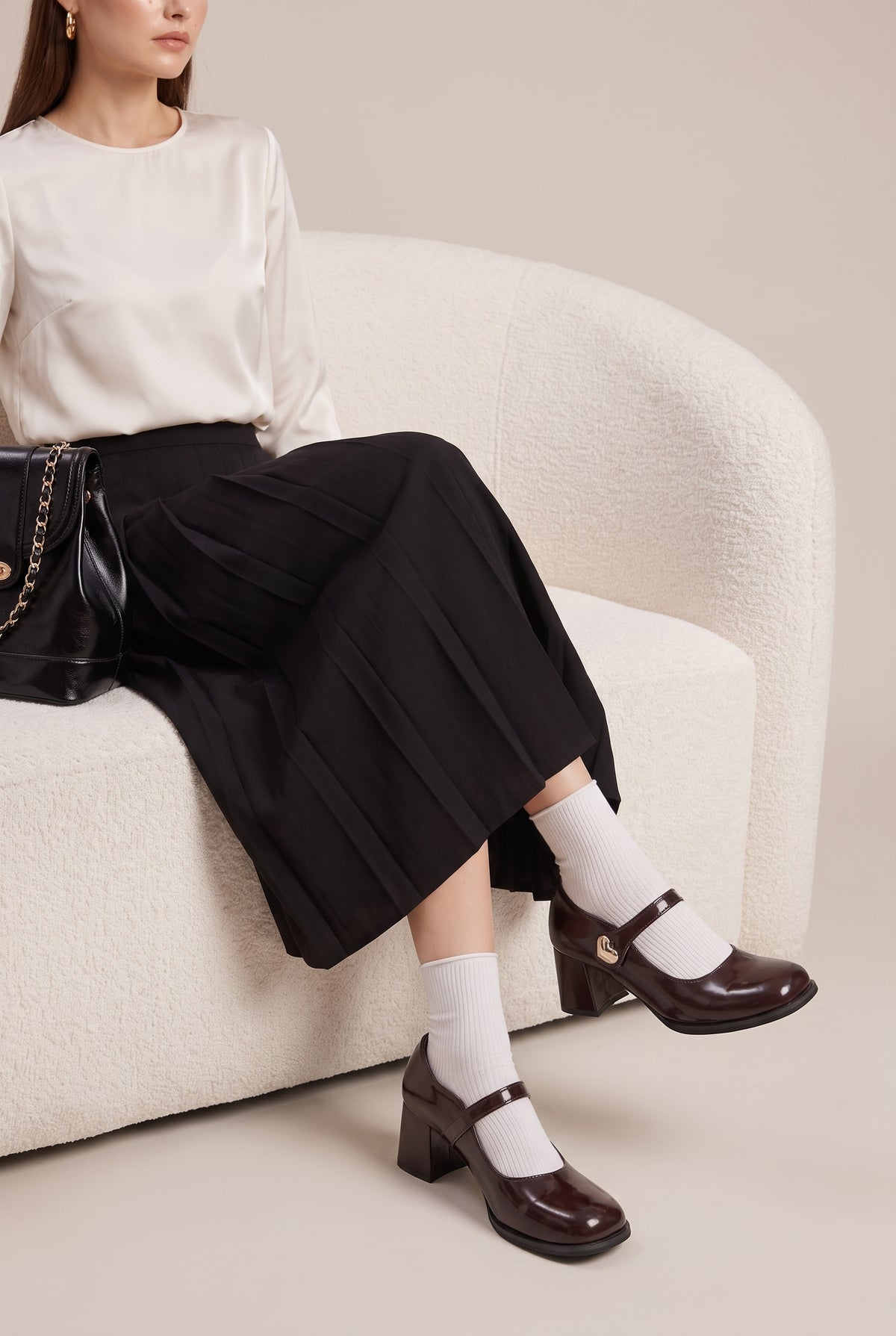 Margaux | Women's Vintage Mary Jane Shoes Low Heel Round-Toe Pumps