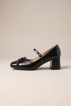 Aveline | Women's Bow Mary Jane Shoes Square-Toe Retro Shoes