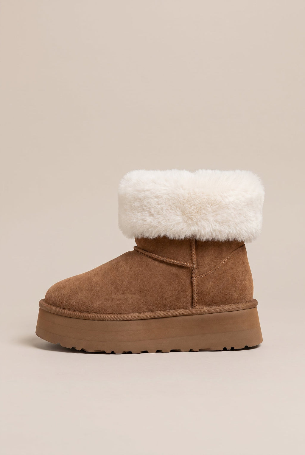 Reine | Women's Faux Fur Lined Winter Ankle Boots Bow Round-Toe Boots