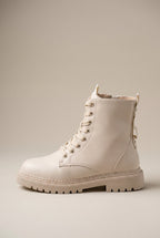 Margaux | Women's Platform Combat Boots Round-Toe Motorcycle Boots