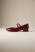 Aveline | Women's Square-Toe Buckle Shoes Chunky Mid-Heel Pumps