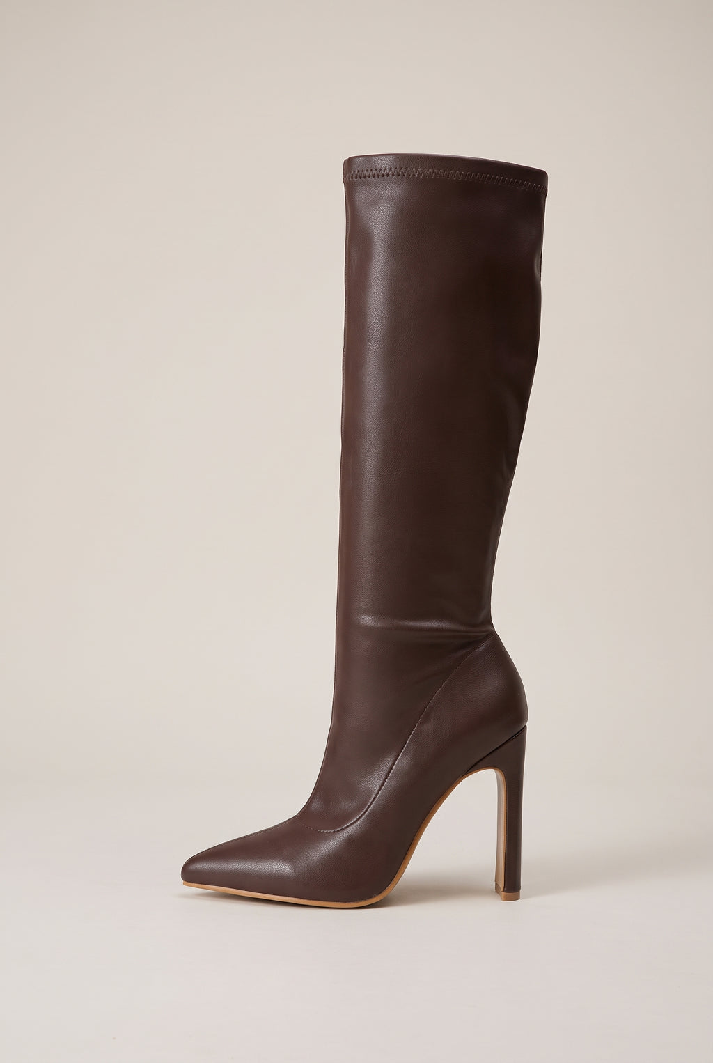 Ondine | Women's Satin Pointed-Toe Boots Mid-Calf High-Heel Boots