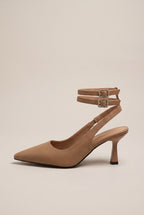 Aveline | Women's Faux Leather Pointed-Toe Heels French-Style Pumps