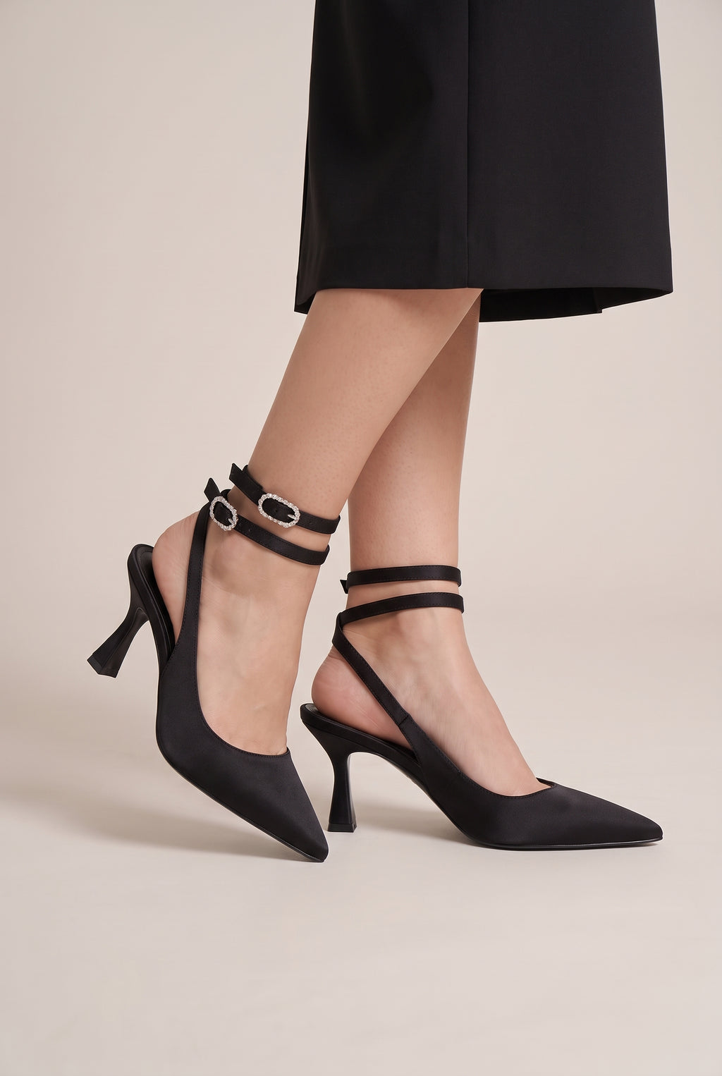 Aveline | Women's Faux Leather Pointed-Toe Heels French-Style Pumps