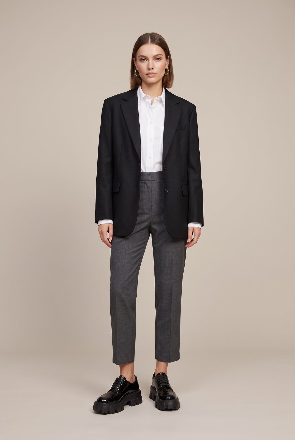 Margaux | Women's Chunky Platform Shoes Round-Toe British Style Shoes
