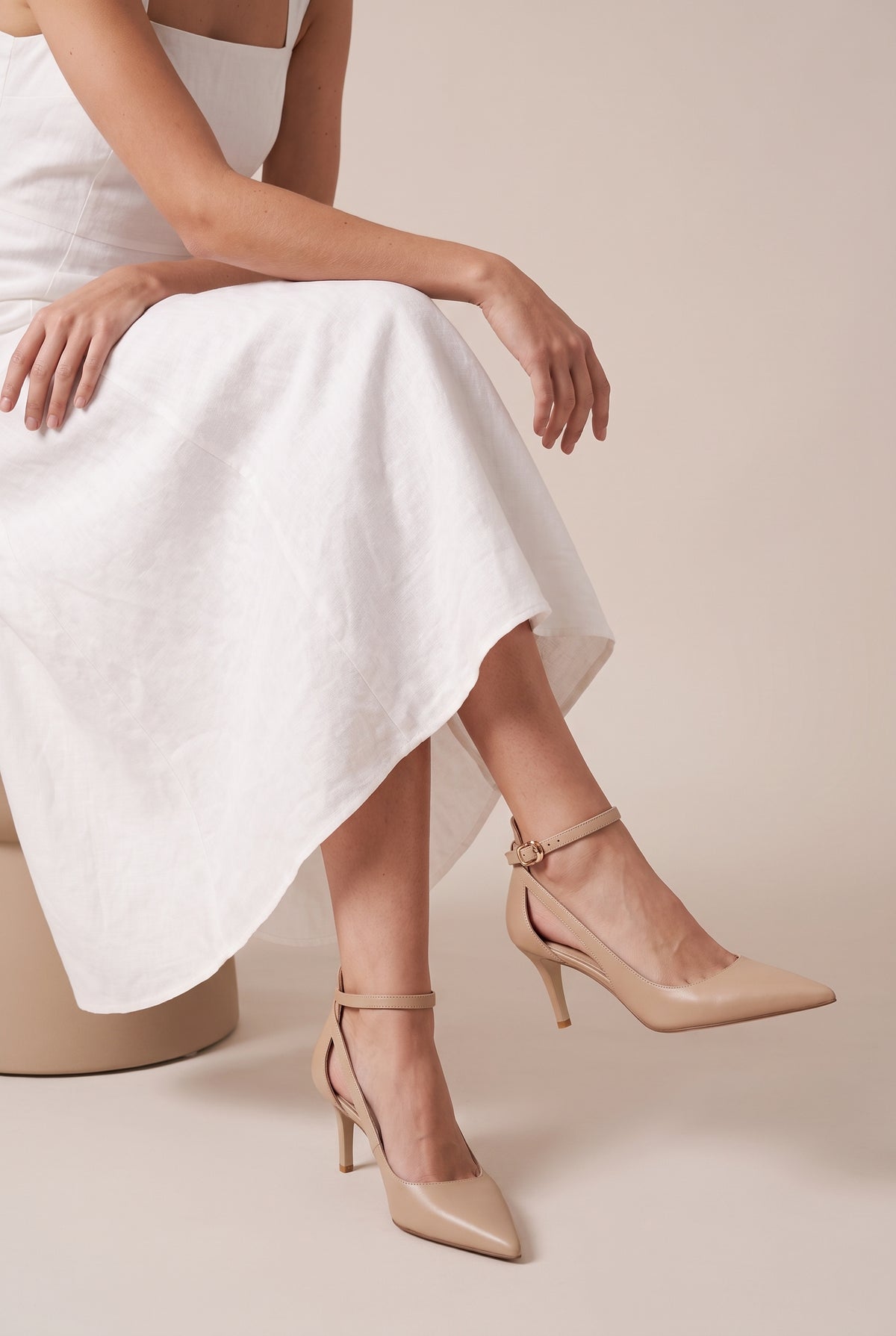 Ondine | Women's Pointed-Toe Ankle Strap Heeled Sandals High Heels