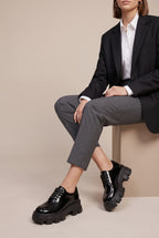 Margaux | Women's Chunky Platform Shoes Round-Toe British Style Shoes