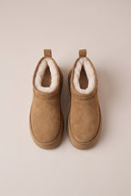 Constance | Women's Suede Platform Snow Boots Fur-Lined Ankle Boots