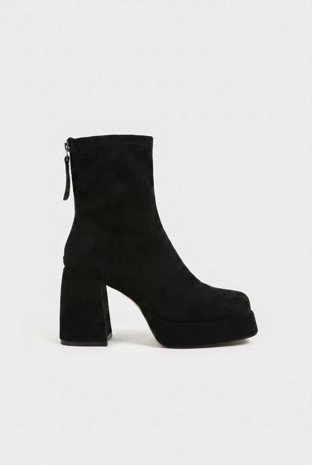 Constance | Women's Faux Suede Mid-Calf Boots Chunky Heel Boots